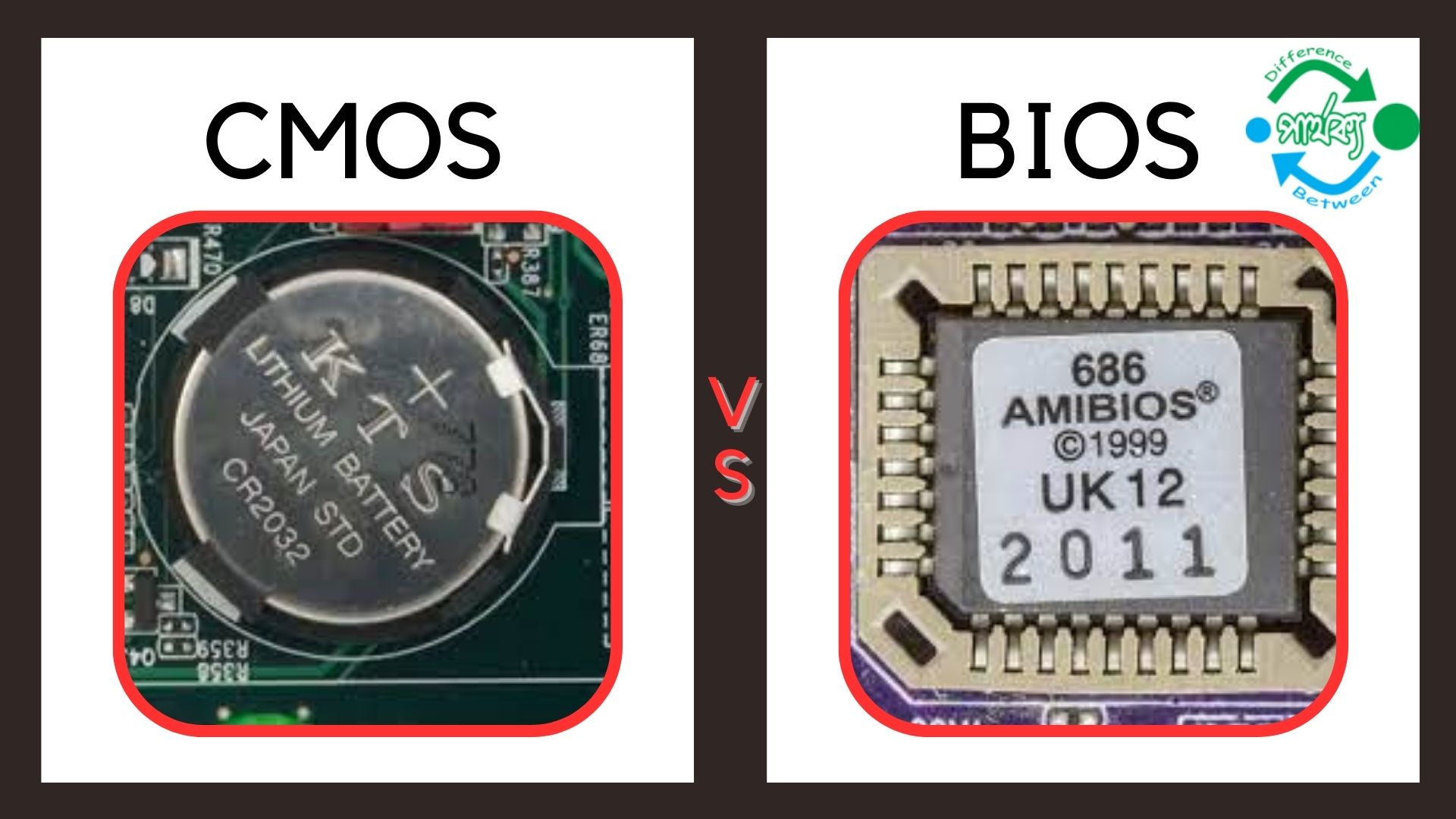 CMOS এবং BIOS এর মধ্যে পার্থক্য